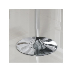 Mesa Comedor Runn Cristal Tempado-Acero 90Ø