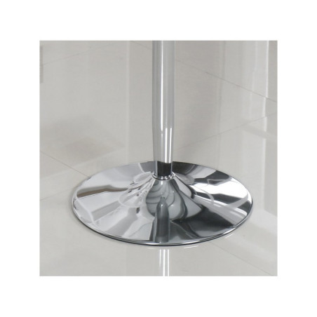 Mesa Comedor Runn Cristal Tempado-Acero 90Ø