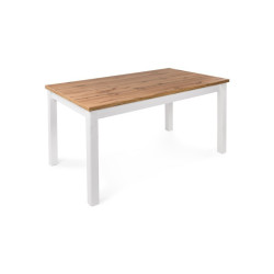 Mesa Comedor West MDF Blanco- Roble 157,3x75,6