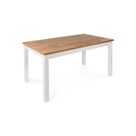 Mesa Comedor West MDF Blanco- Roble 157,3x75,6