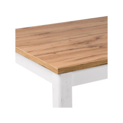 Mesa Comedor West MDF Blanco- Roble 157,3x75,6