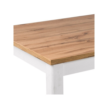 Mesa Comedor West MDF Blanco- Roble 157,3x75,6