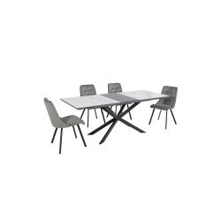 Mesa Comedor Extensible Taliss Acabado Mármol 160(200)x80