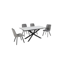 Mesa Comedor Extensible Taliss Acabado Mármol 160(200)x80
