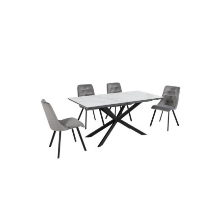 Mesa Comedor Extensible Taliss Acabado Mármol 160(200)x80