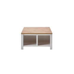 Mesa Centro + Arcón West MDF Blanco- Roble Aristán
