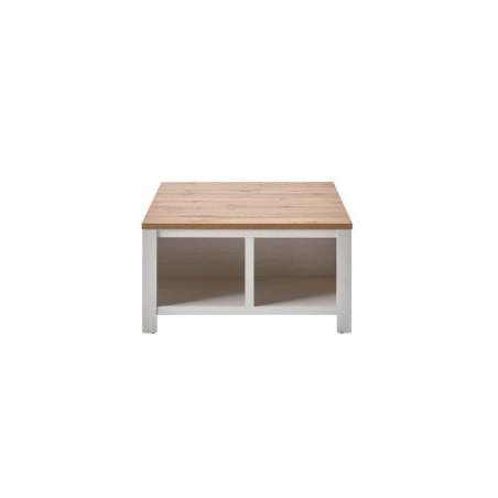 Mesa Centro + Arcón West MDF Blanco- Roble Aristán