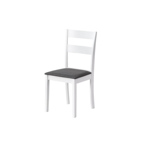 Silla Comedor Maru Madera Blanco Mate-Gris