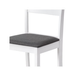 Silla Comedor Maru Madera Blanco Mate-Gris