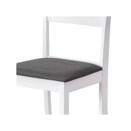 Silla Comedor Maru Madera Blanco Mate-Gris