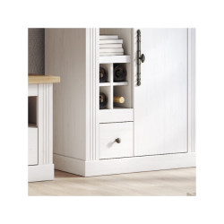 Bodeguero 1C+1P West MDF Blanco- Roble Aristán