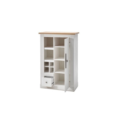 Bodeguero 1C+1P West MDF Blanco- Roble Aristán