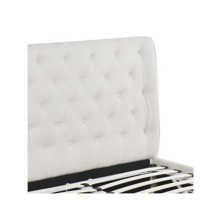 Cama Capitoné Con Arcón Modelo Colón Beige