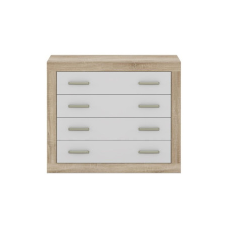 Cómoda 4C Modelo Danet Roble Sonoma-Blanco