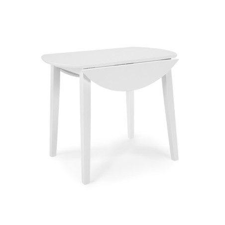 Set Mesa Extensible + 2 Sillas Maru MDF Blanco Mate 90x55(75)