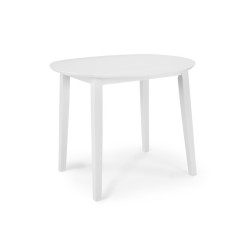 Set Mesa Extensible + 2 Sillas Maru MDF Blanco Mate 90x55(75)