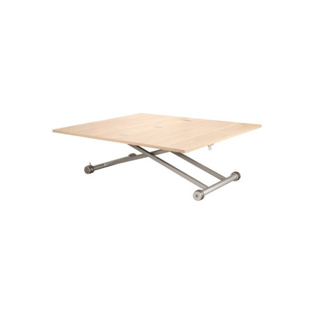 Mesa Elevable+Extensible Rame MDF-Acero Roble Sonoma 100