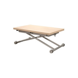 Mesa Elevable+Extensible Rame MDF-Acero Roble Sonoma 100