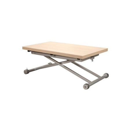 Mesa Elevable+Extensible Rame MDF-Acero Roble Sonoma 100