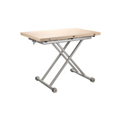 Mesa Elevable+Extensible Rame MDF-Acero Roble Sonoma 100
