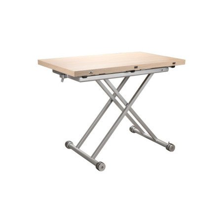 Mesa Elevable+Extensible Rame MDF-Acero Roble Sonoma 100