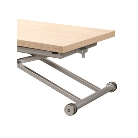Mesa Elevable+Extensible Rame MDF-Acero Roble Sonoma 100