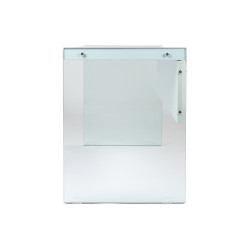 Escritorio Modelo Indi MDF Blanco - Cristal Templado 120x56