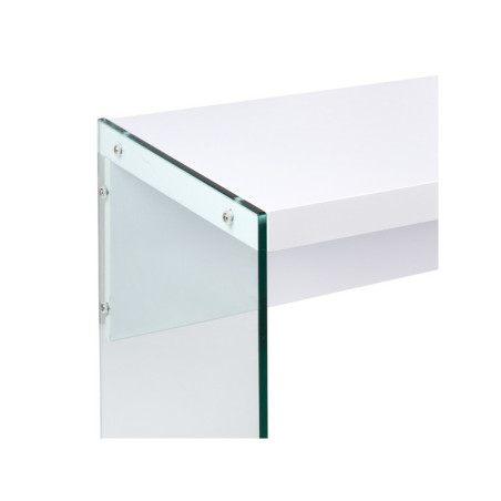 Escritorio Modelo Indi MDF Blanco - Cristal Templado 120x56