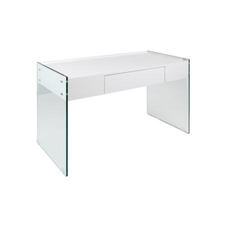 Escritorio Indi MDF-Cristal Templado 1Cajón - 120x60