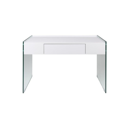 Escritorio Indi MDF-Cristal Templado 1Cajón - 120x60