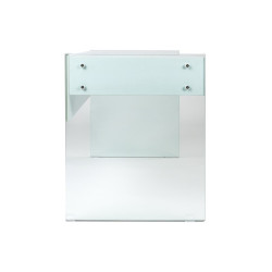 Escritorio Indi MDF-Cristal Templado 1Cajón - 120x60