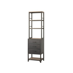 Estantería 3C Modelo Tama MDF-Metal Grafito