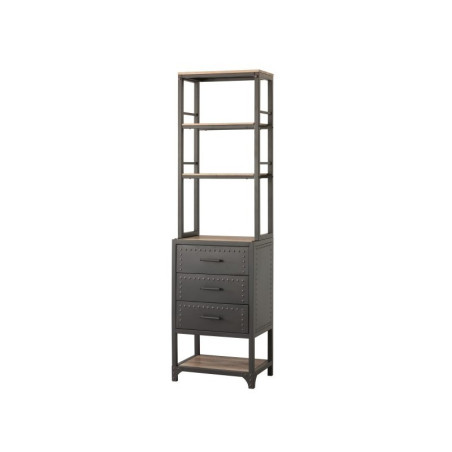 Estantería 3C Modelo Tama MDF-Metal Grafito