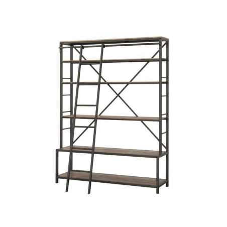 Estantería+Escalera Modelo Tama MDF-Metal Grafito