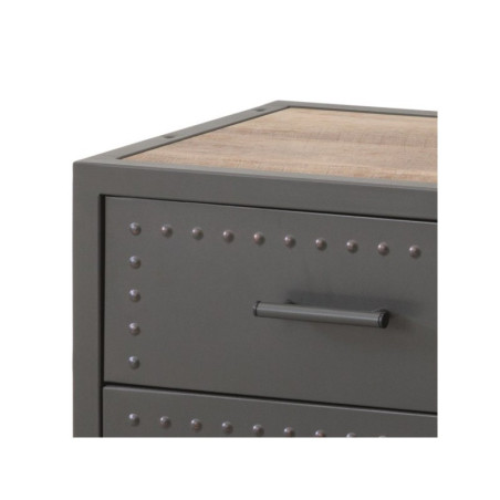 Mueble TV 4C Modelo Tama MDF-Metal Grafito