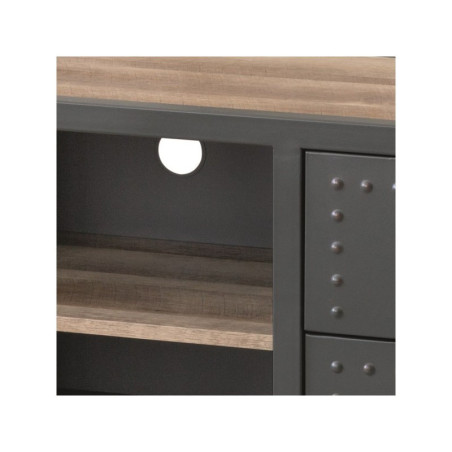 Mueble TV 4C Modelo Tama MDF-Metal Grafito