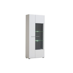 Vitrina Alta 2P Modelo Denzo Ébano-Blanco Brillo