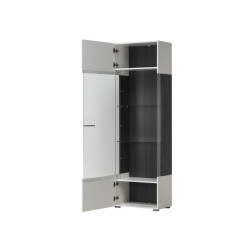 Vitrina Alta Modelo Denzo Ébano-Blanco Brillo