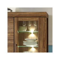 Vitrina Baja Modelo Gust Laminado Sintético Nogal