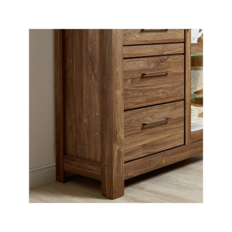 Vitrina Baja Modelo Gust Laminado Sintético Nogal
