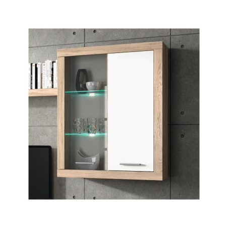 Conjunto de salón Modelo Sunset MDF Roble-Blanco