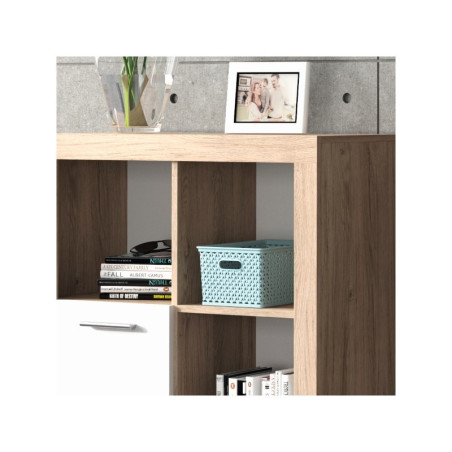 Conjunto de salón Modelo Sunset MDF Roble-Blanco