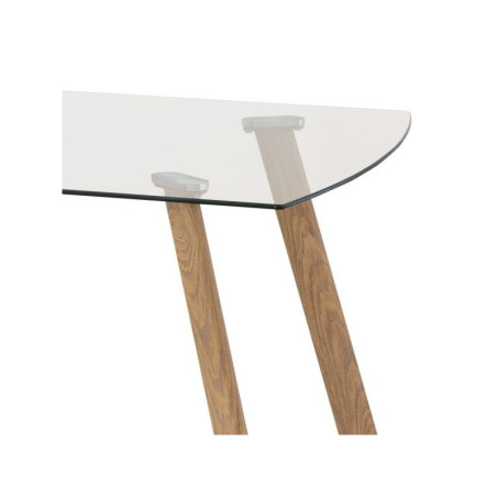 Mesa Comedor Cristo Cristal Templado - Color Natural 140x80