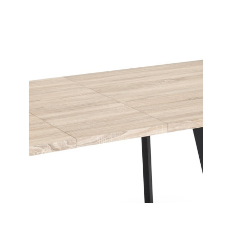 Mesa Comedor Extensible Lila MDF Roble Sonoma- Acero 160(200)x90