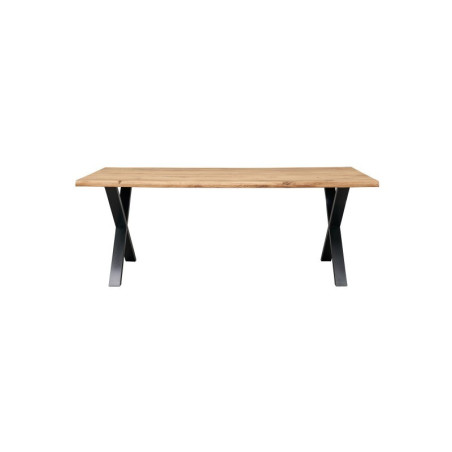 Mesa Comedor Karina Pata X Madera - Acero 140x80