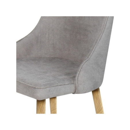 Silla Comedor Brioche Tela Gris - Natural