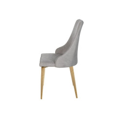 Silla Comedor Brioche Tela Gris - Natural
