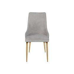 Silla Comedor Brioche Tela Gris - Natural