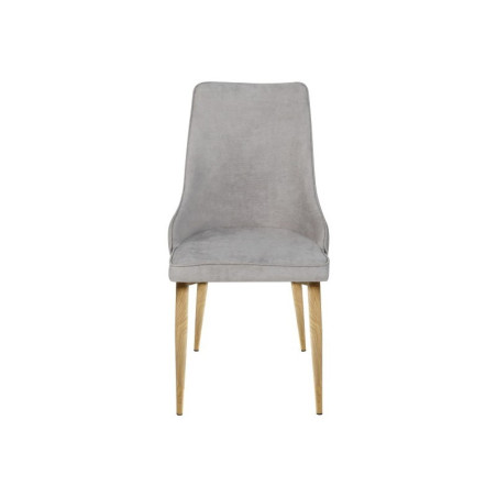 Silla Comedor Brioche Tela Gris - Natural