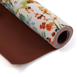 ALFOMBRA BEIGE CON HOJAS